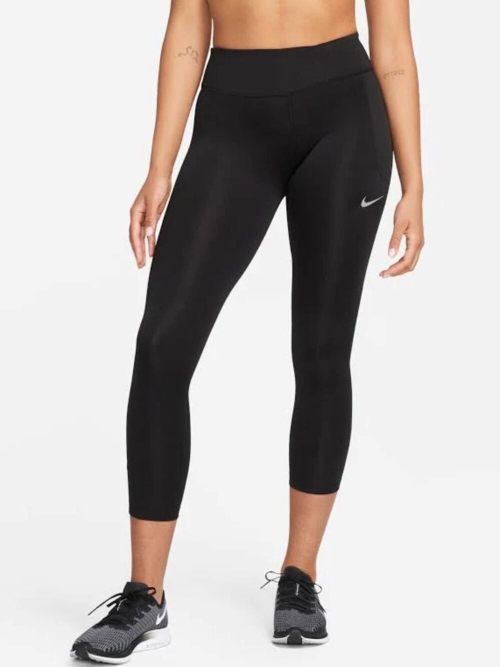 NWT Nike Fast Mid-Rise Crop Running Leggings